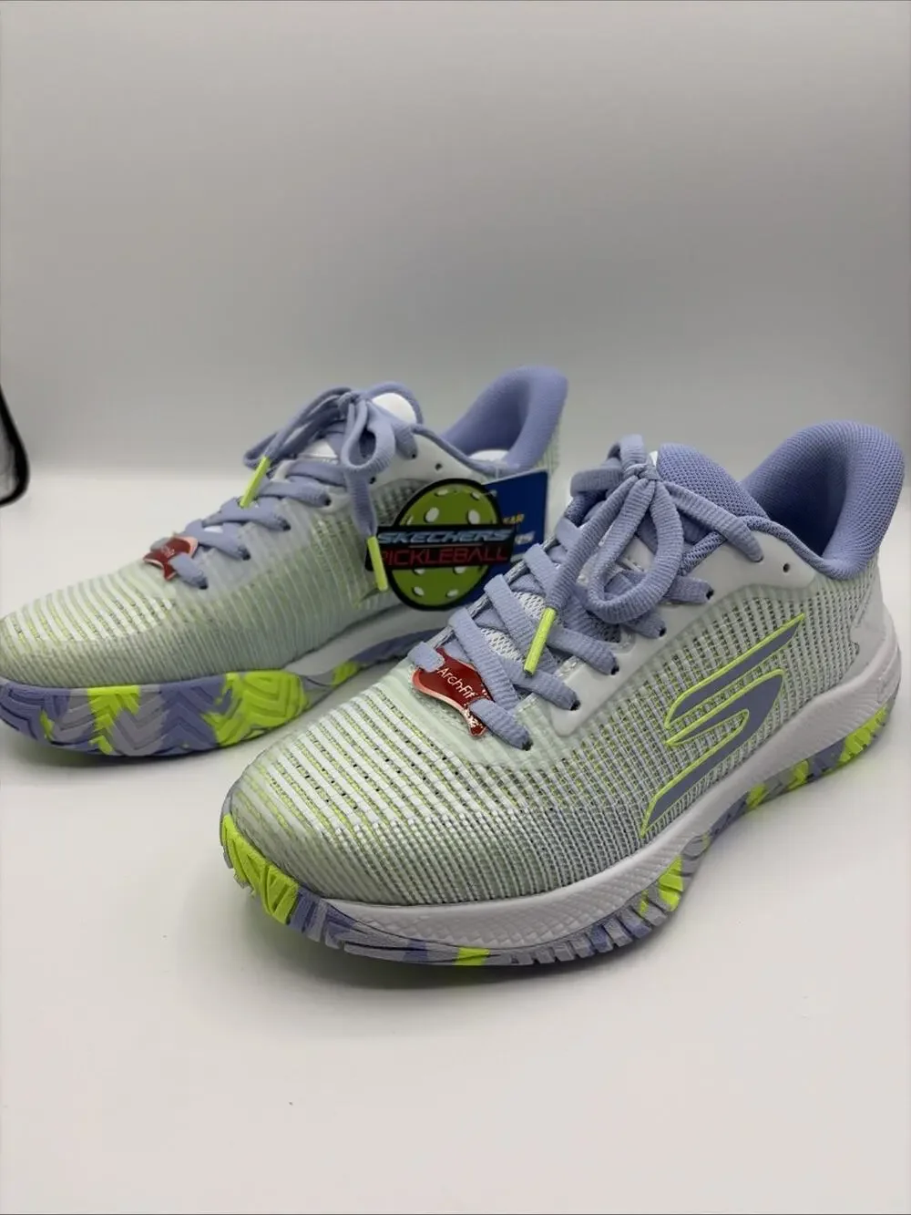 Women's Viper Court Pro 2.0 Pickleball WHITE / PERIWINKLE WIDE Sz US 5.5 RARE